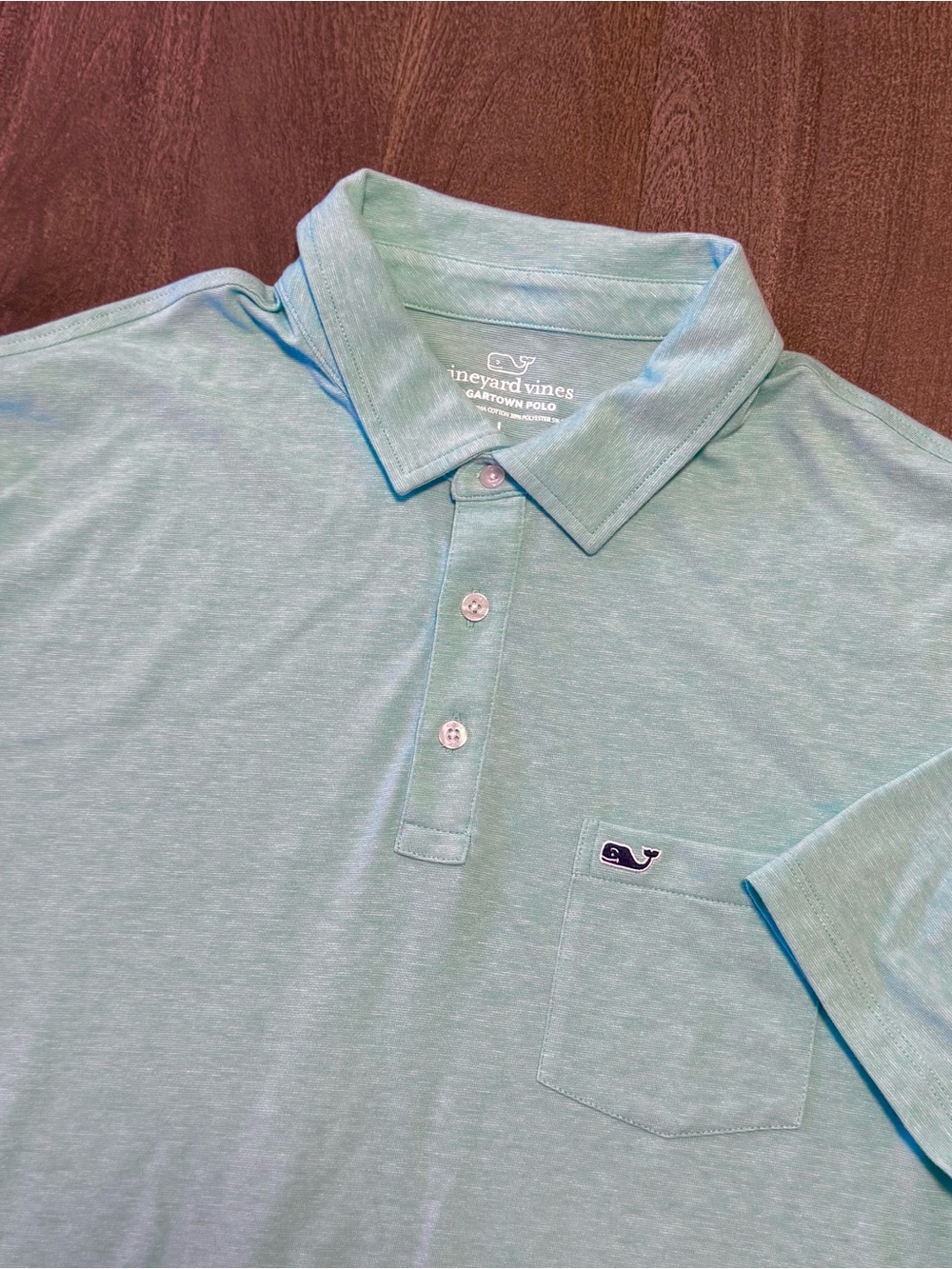 Vineyard Vines Men’s Short Sleeve Edgartown Polo Light Teal Size Large